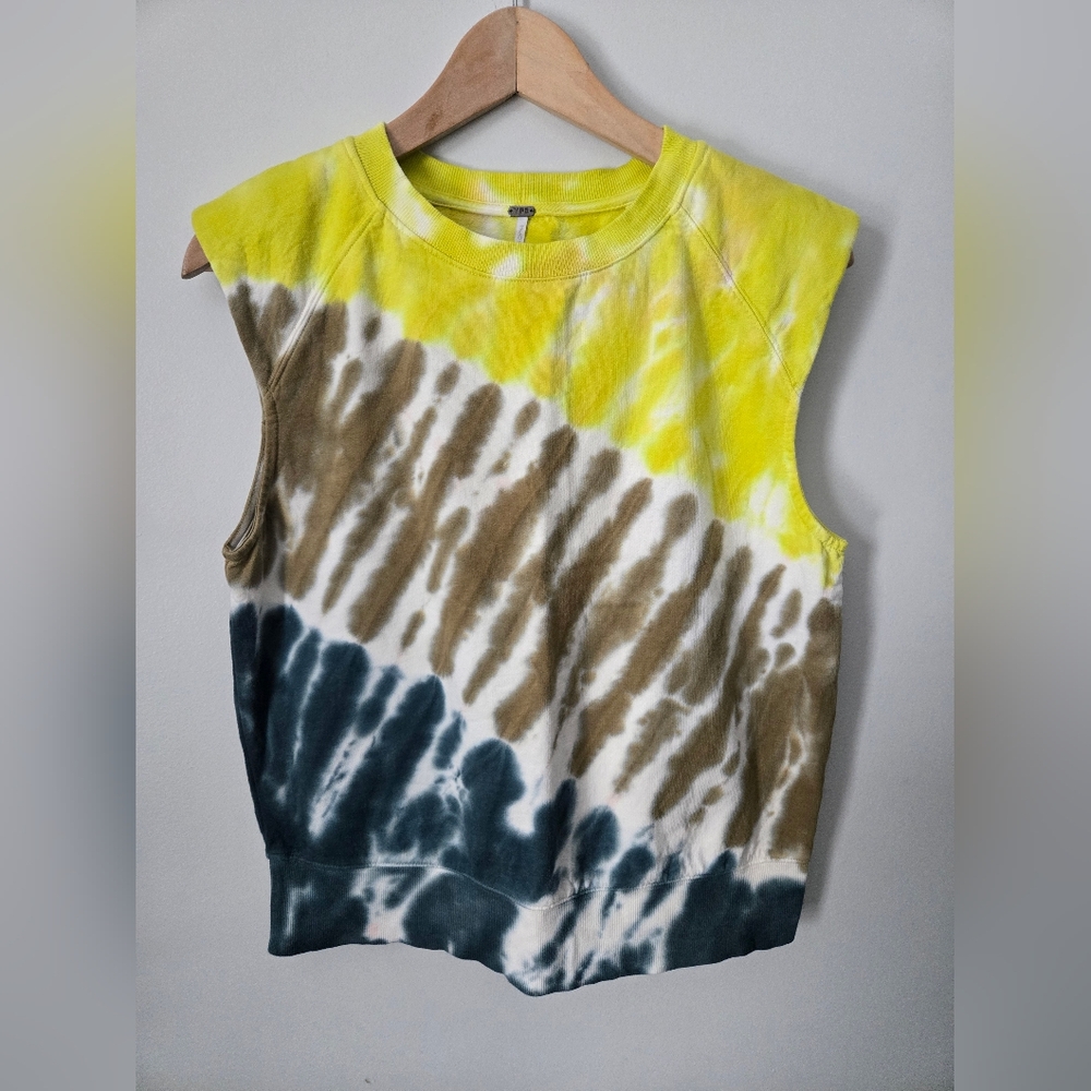 YOUNG FABULOUS & BROKE Tie-Dye Sleeveless Cotton And Rayon Top